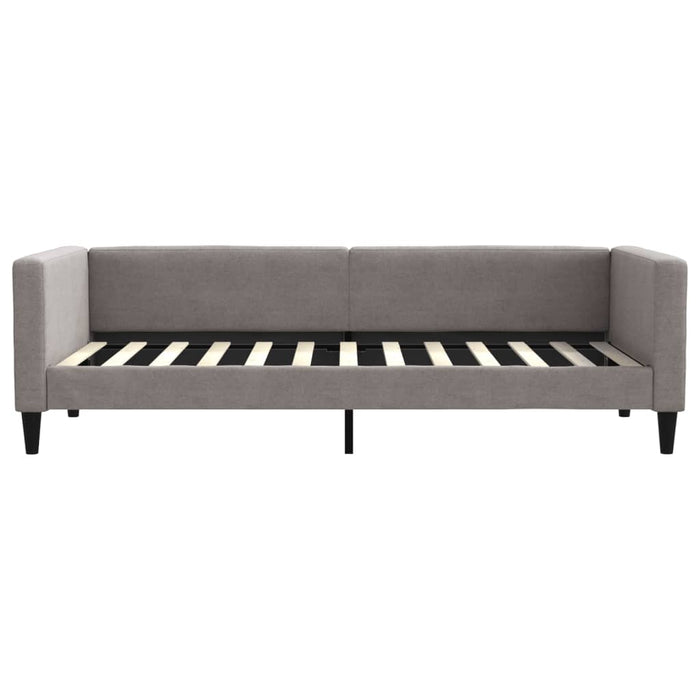 Tagesbett Ausziehbar mit Schubladen Taupe 100x200 cm Stoff