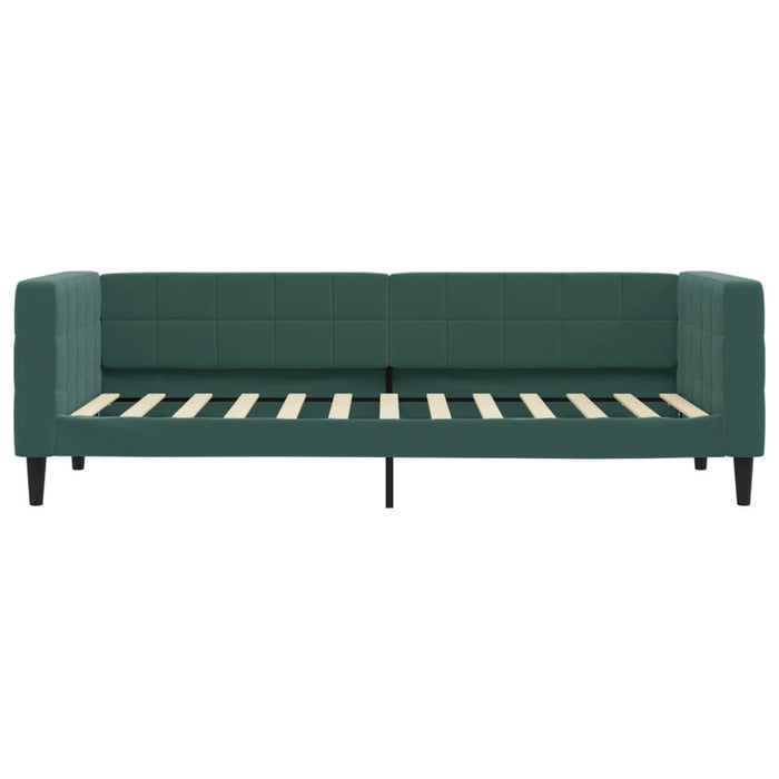 Tagesbett mit Matratze Dunkelgrün 80x200 cm Samt