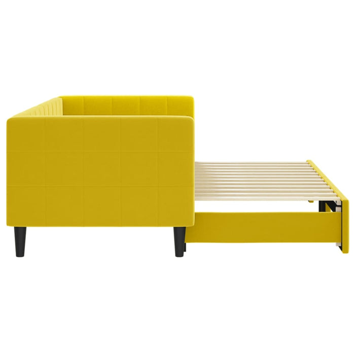 Tagesbett Ausziehbar Gelb 80x200 cm Samt