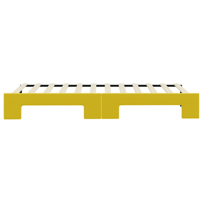 Tagesbett Ausziehbar Gelb 80x200 cm Samt