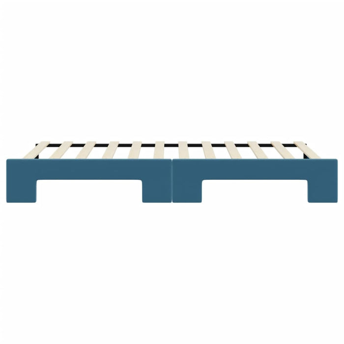 Tagesbett Ausziehbar Blau 80x200 cm Samt
