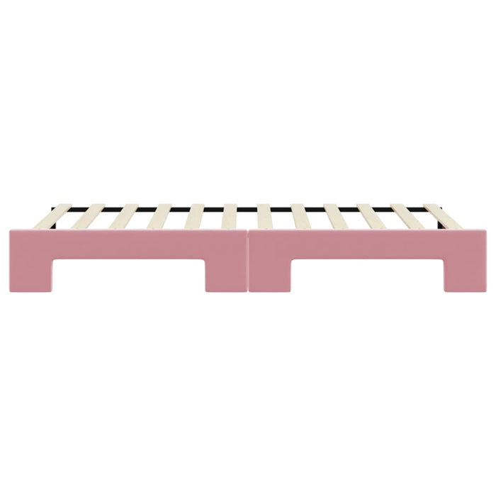 Tagesbett Ausziehbar Rosa 80x200 cm Samt