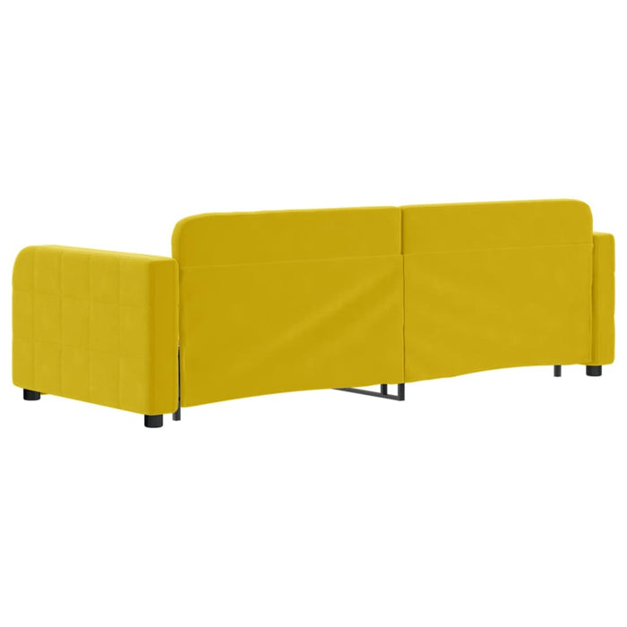 Tagesbett Ausziehbar Gelb 80x200 cm Samt
