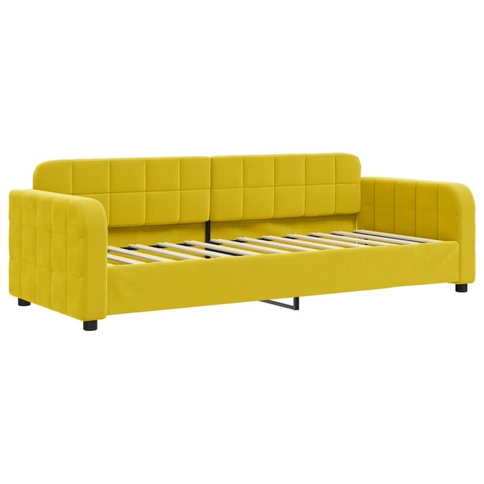 Tagesbett Ausziehbar Gelb 80x200 cm Samt