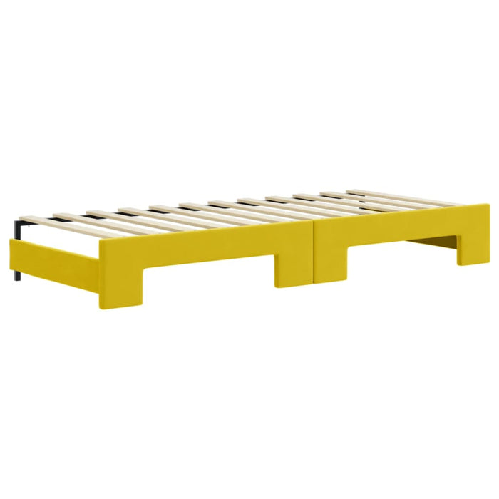 Tagesbett Ausziehbar Gelb 80x200 cm Samt