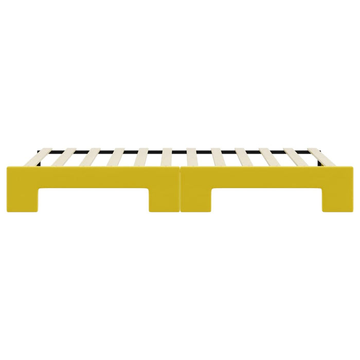 Tagesbett Ausziehbar Gelb 80x200 cm Samt