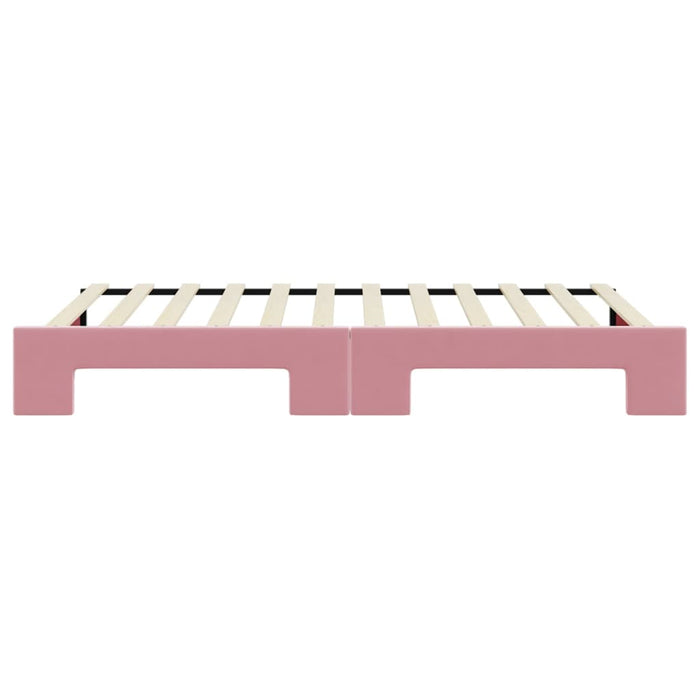Tagesbett Ausziehbar Rosa 100x200 cm Samt
