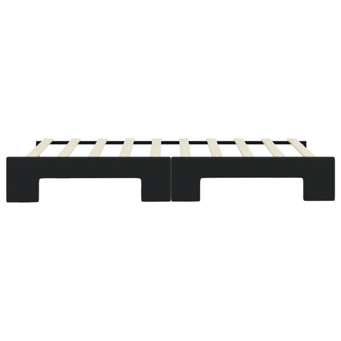 Tagesbett Ausziehbar Schwarz 90x190 cm Samt
