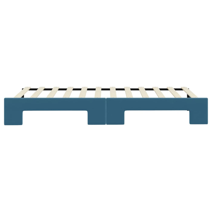 Tagesbett Ausziehbar Blau 80x200 cm Samt