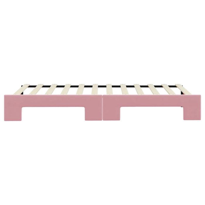Tagesbett Ausziehbar Rosa 80x200 cm Samt