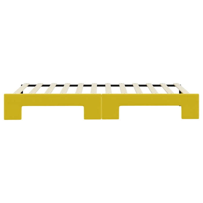 Tagesbett Ausziehbar Gelb 80x200 cm Samt
