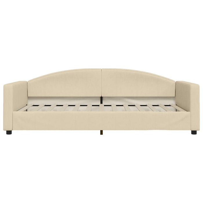 Tagesbett mit Matratze Creme 100x200 cm Stoff