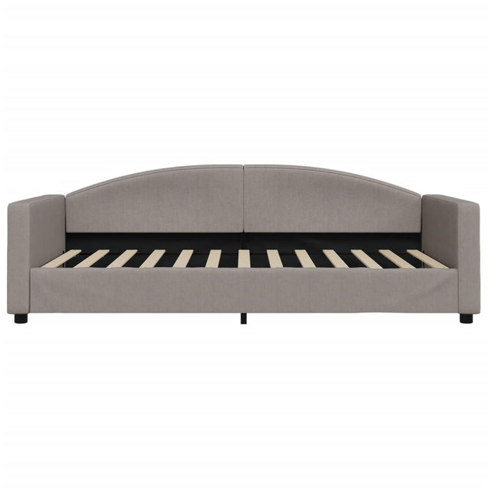 Tagesbett Ausziehbar Taupe 100x200 cm Stoff