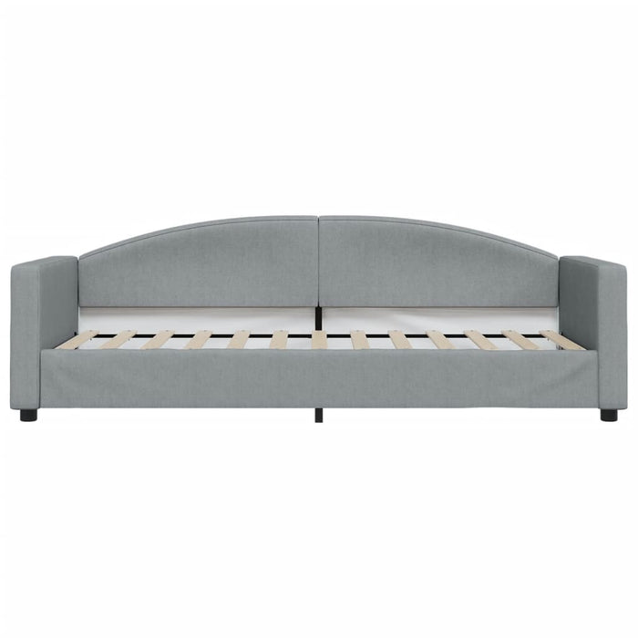 Tagesbett Ausziehbar mit Schubladen Hellgrau 80x200 cm Stoff