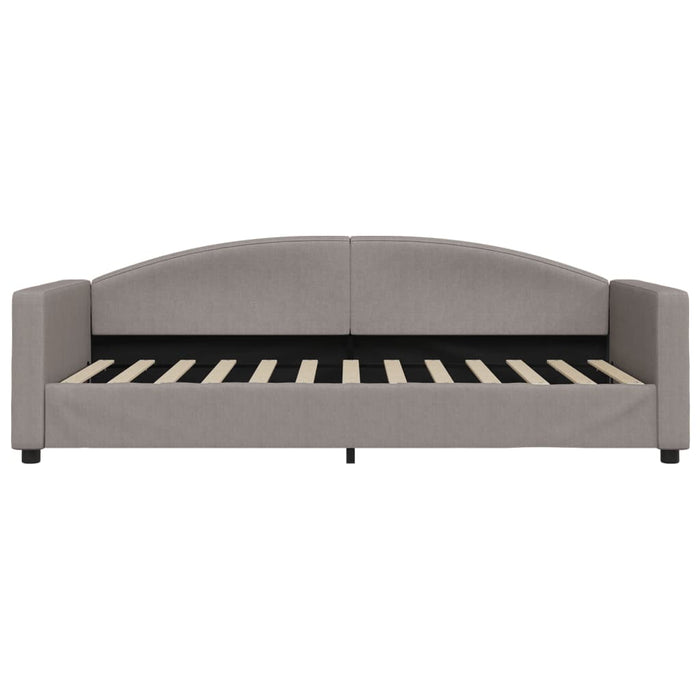 Tagesbett Ausziehbar mit Schubladen Taupe 90x200 cm Stoff