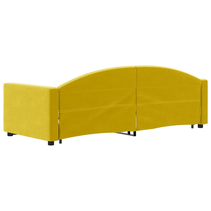 Tagesbett Ausziehbar Gelb 80x200 cm Samt