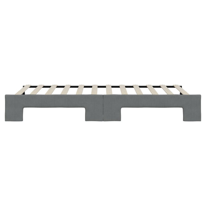 Tagesbett Ausziehbar Dunkelgrau 90x200 cm Stoff