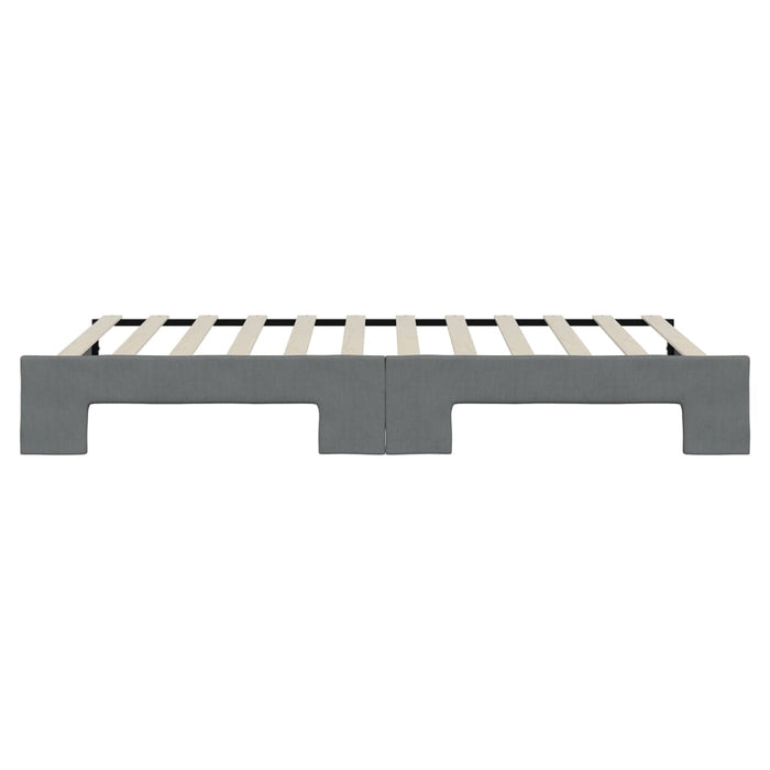 Tagesbett Ausziehbar Dunkelgrau 100x200 cm Stoff