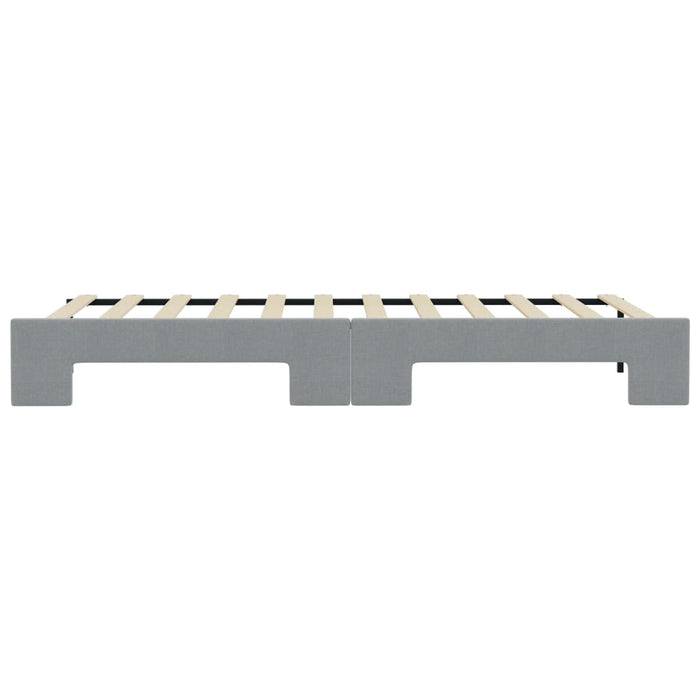 Tagesbett Ausziehbar Hellgrau 80x200 cm Stoff