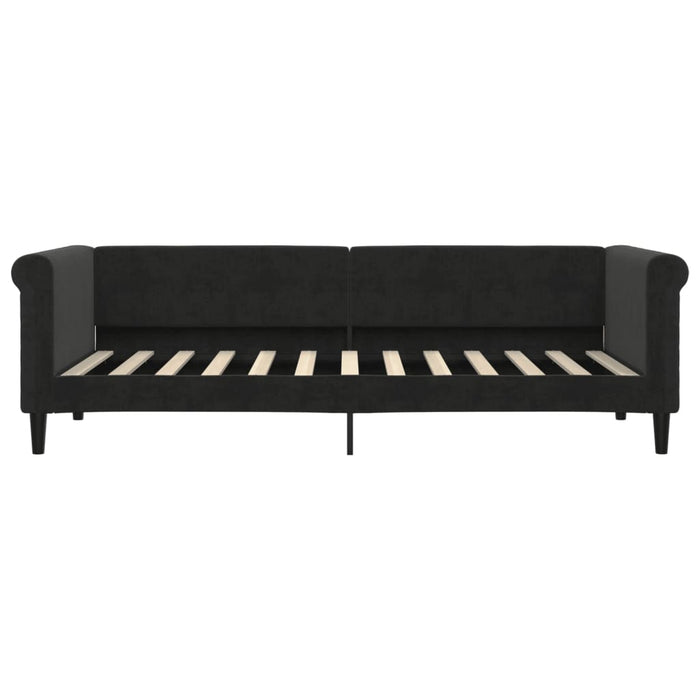 Tagesbett Ausziehbar Schwarz 80x200 cm Samt