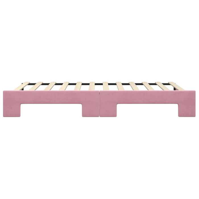 Tagesbett Ausziehbar Rosa 100x200 cm Samt