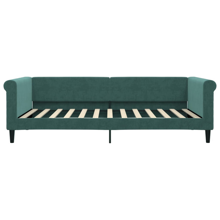 Tagesbett Ausziehbar mit Schubladen Dunkelgrün 100x200 cm Samt