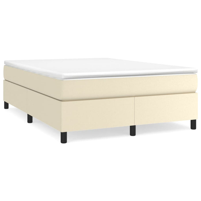 Boxspringbett mit Matratze Creme 180x200 cm Kunstleder
