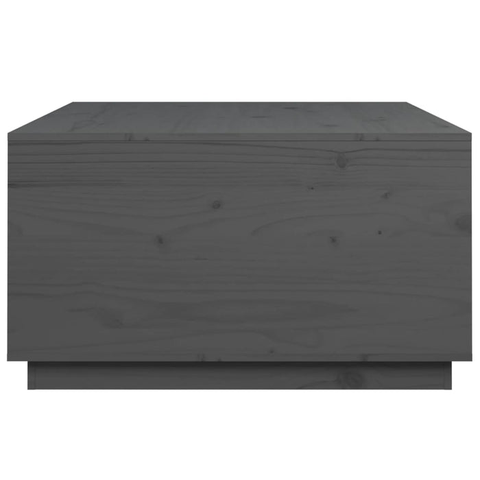 Couchtisch Grau 80x80x45 cm Massivholz Kiefer