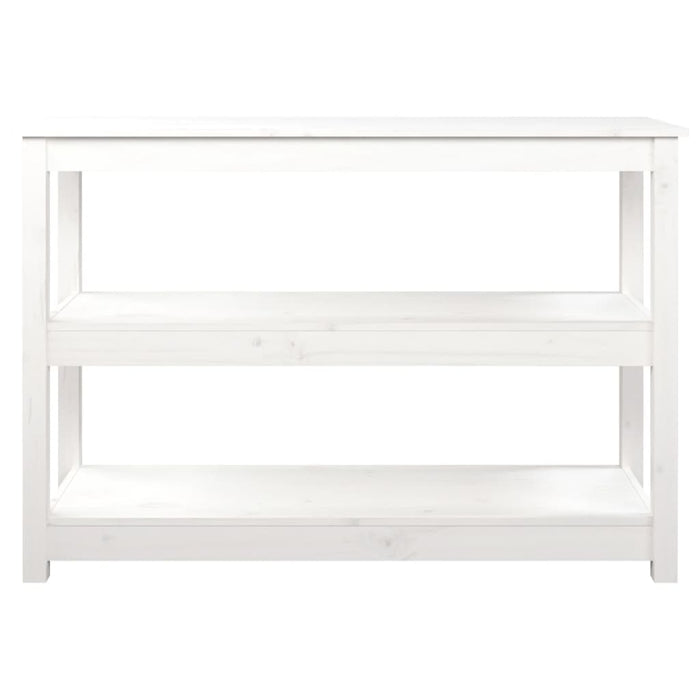 Console table white 110x40x74 cm solid pine wood