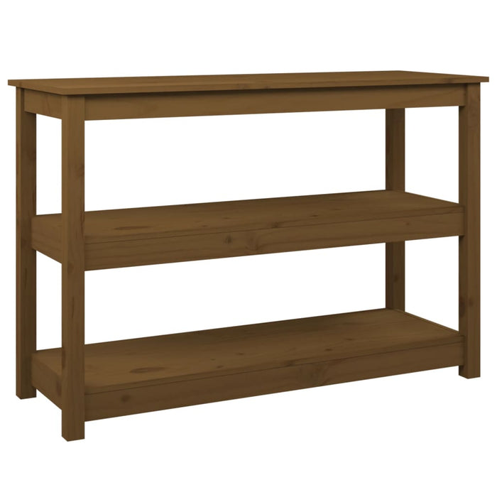 Console table honey brown 110x40x74 cm solid pine wood