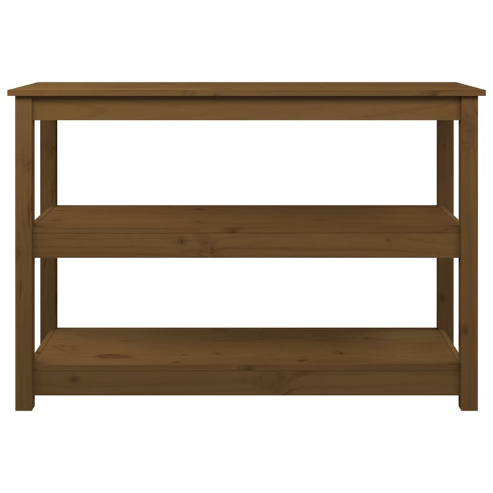 Console table honey brown 110x40x74 cm solid pine wood