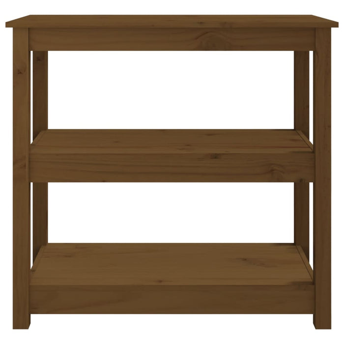 Console table honey brown 80x40x74 cm solid pine wood