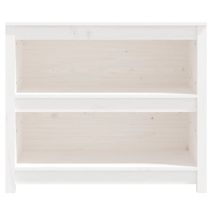 Bookcase white 80x35x68 cm solid pine wood
