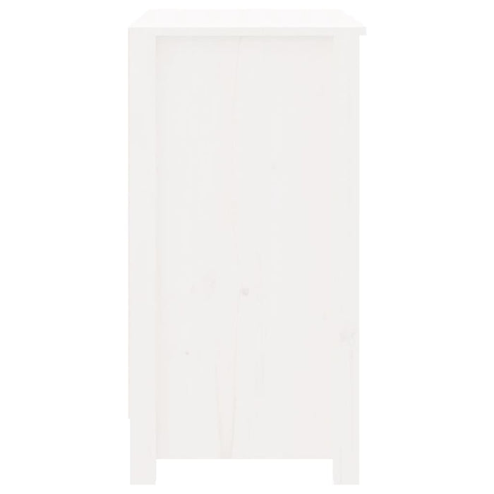 Bücherregal Weiß 80x35x68 cm Massivholz Kiefer