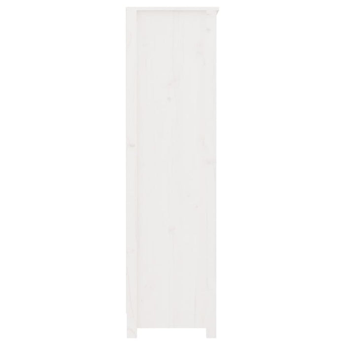 Bücherregal Weiß 80x35x126 cm Massivholz Kiefer
