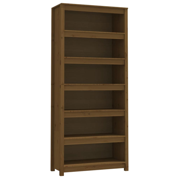 Bookcase honey brown 80x35x183 cm solid pine wood