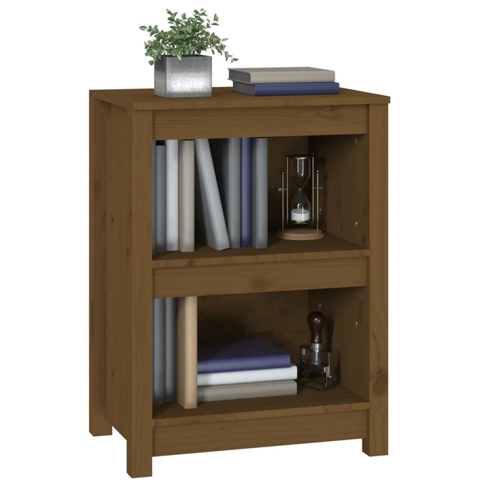 Bookcase honey brown 50x35x68 cm solid pine wood