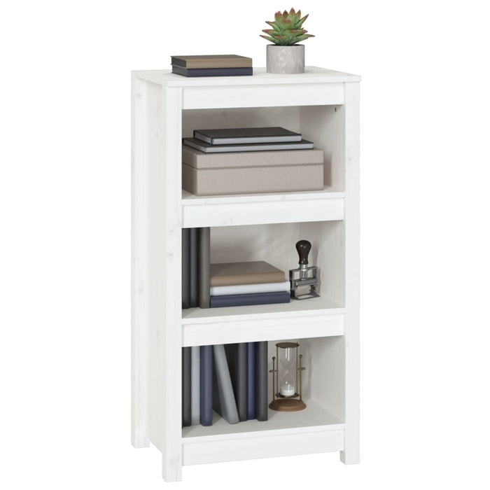 Bookcase white 50x35x97 cm solid pine wood