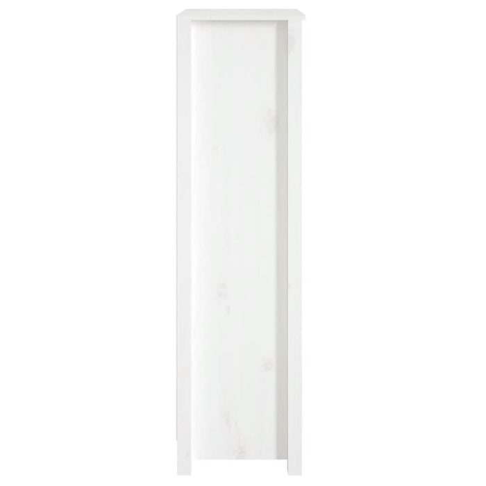 Bücherregal Weiß 50x35x125,5 cm Massivholz Kiefer