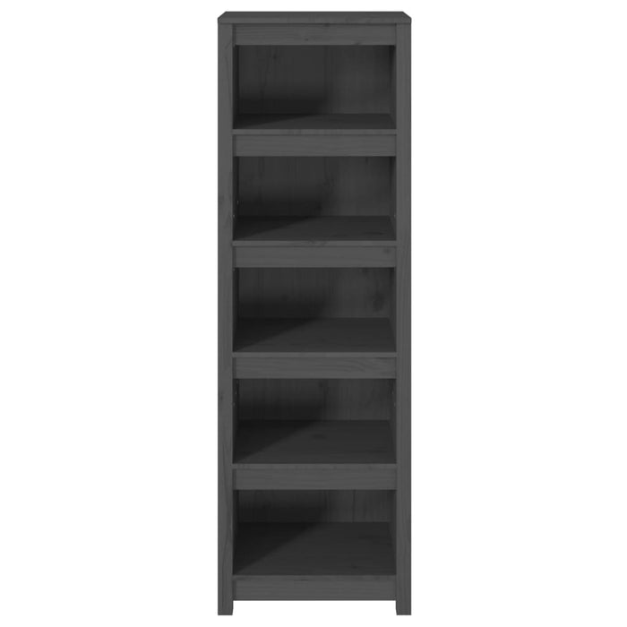 Bücherregal Grau 50x35x154 cm Massivholz Kiefer