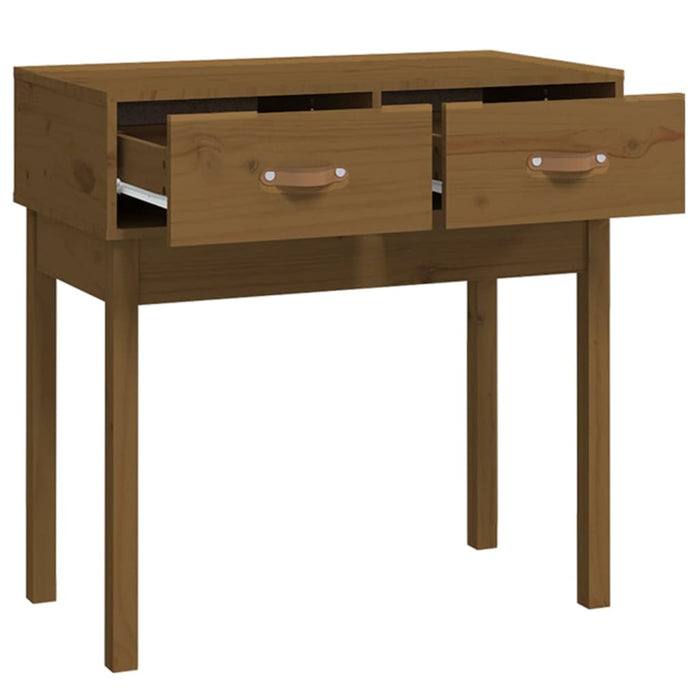 Console table honey brown 76.5x40x75 cm solid pine wood