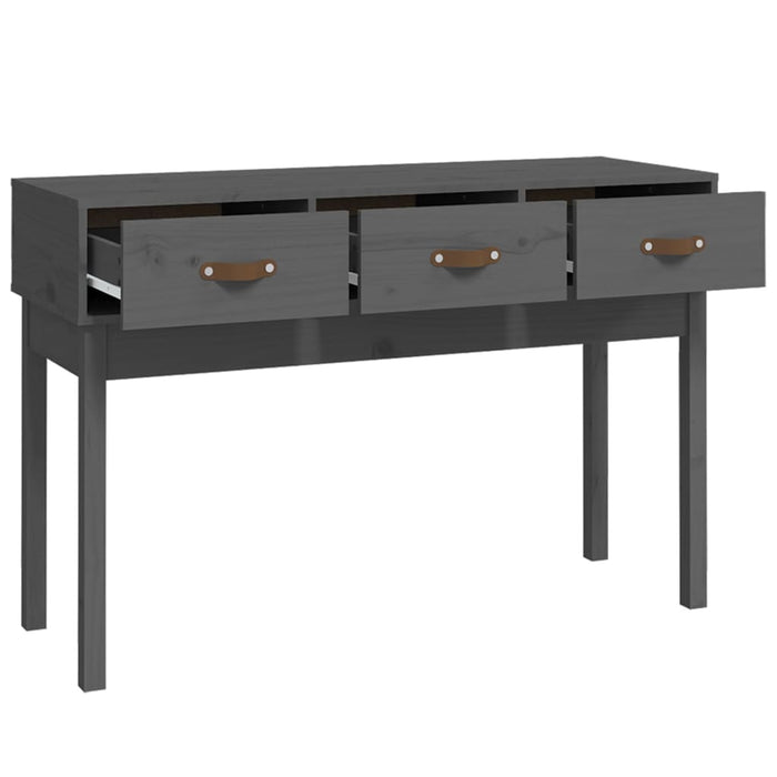 Console table gray 114x40x75 cm solid pine wood
