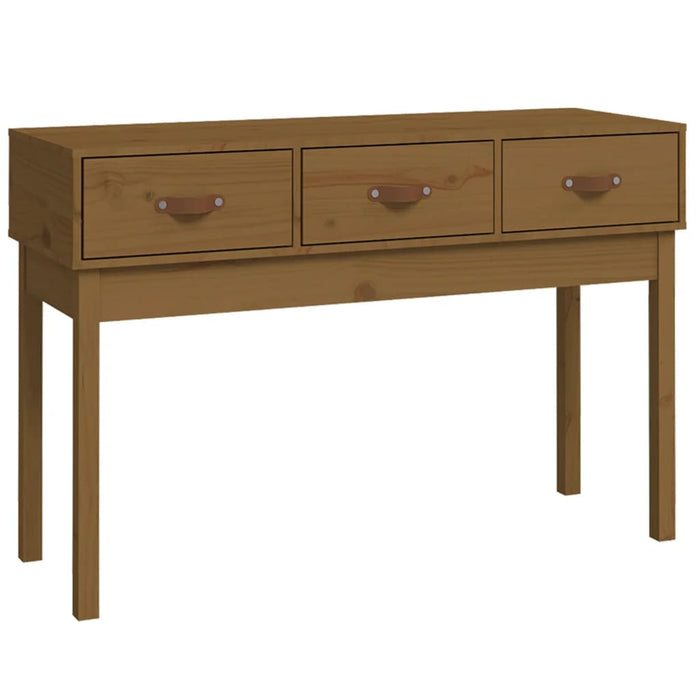 Console table honey brown 114x40x75 cm solid pine wood