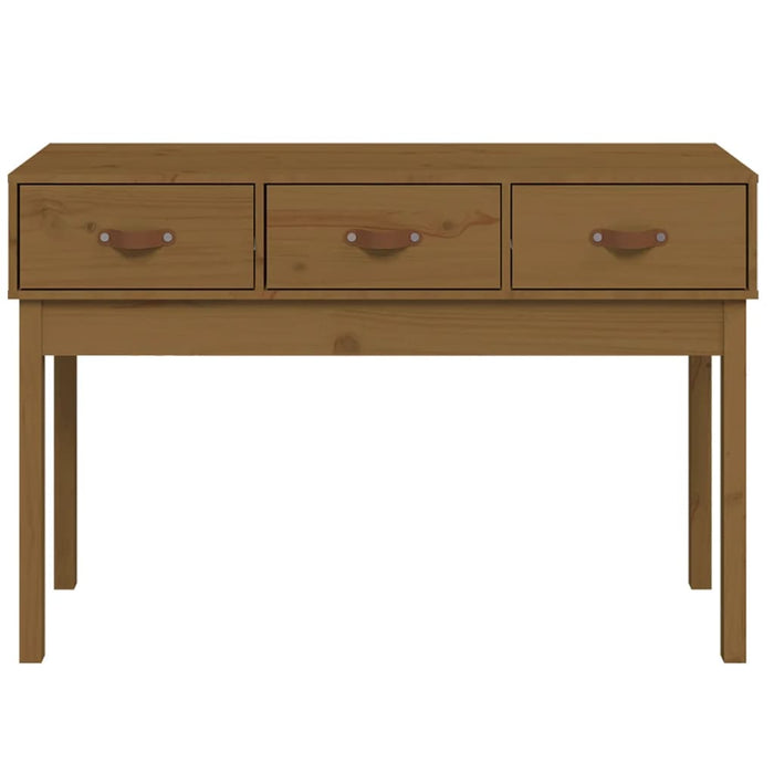 Console table honey brown 114x40x75 cm solid pine wood