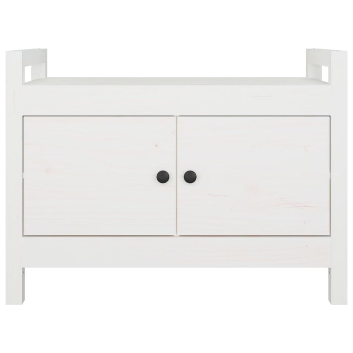 Hall bench white 80x40x60 cm solid pine wood