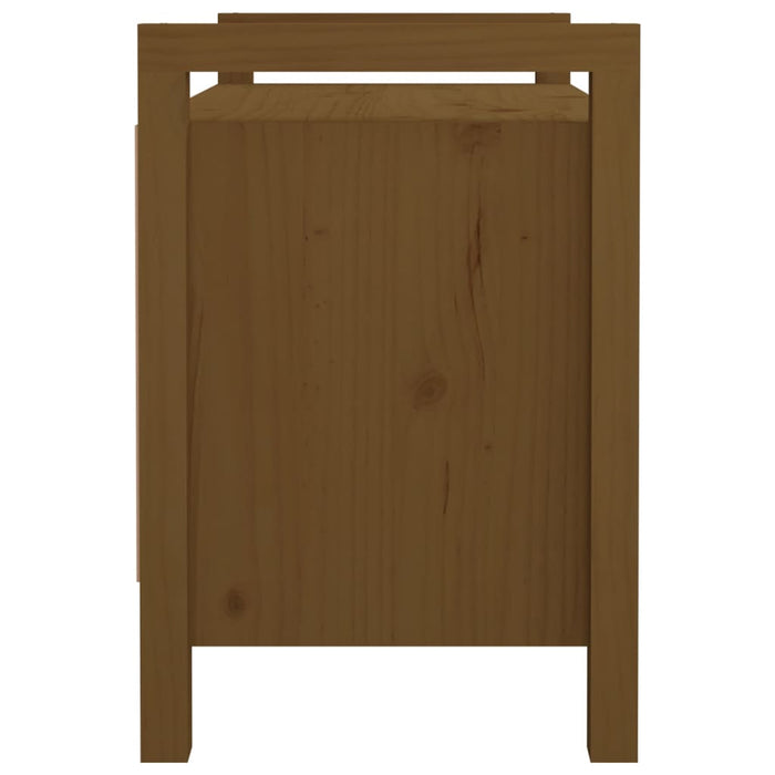 Hall bench honey brown 80x40x60 cm solid pine wood