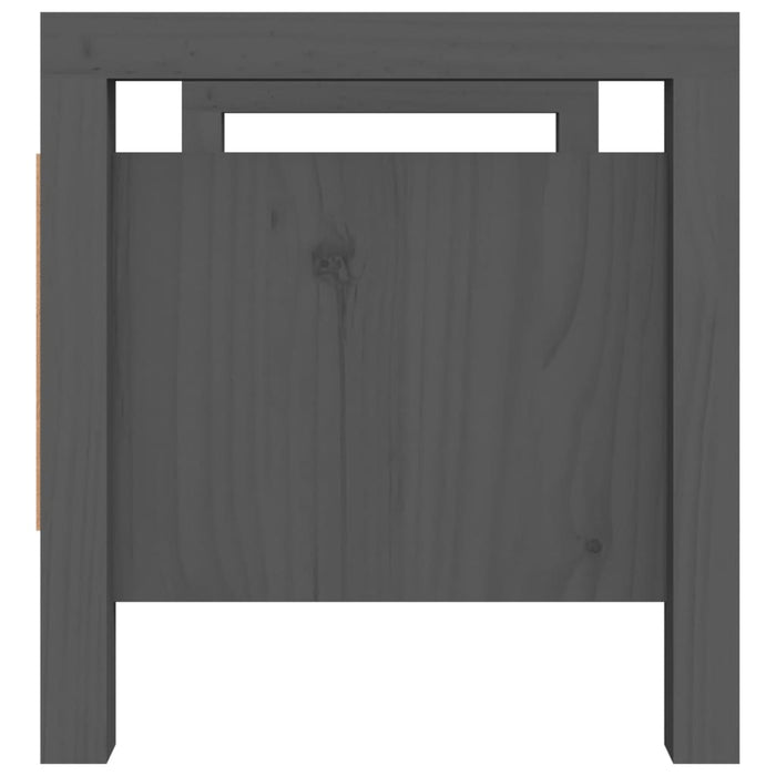 Hall bench gray 80x40x43 cm solid pine wood