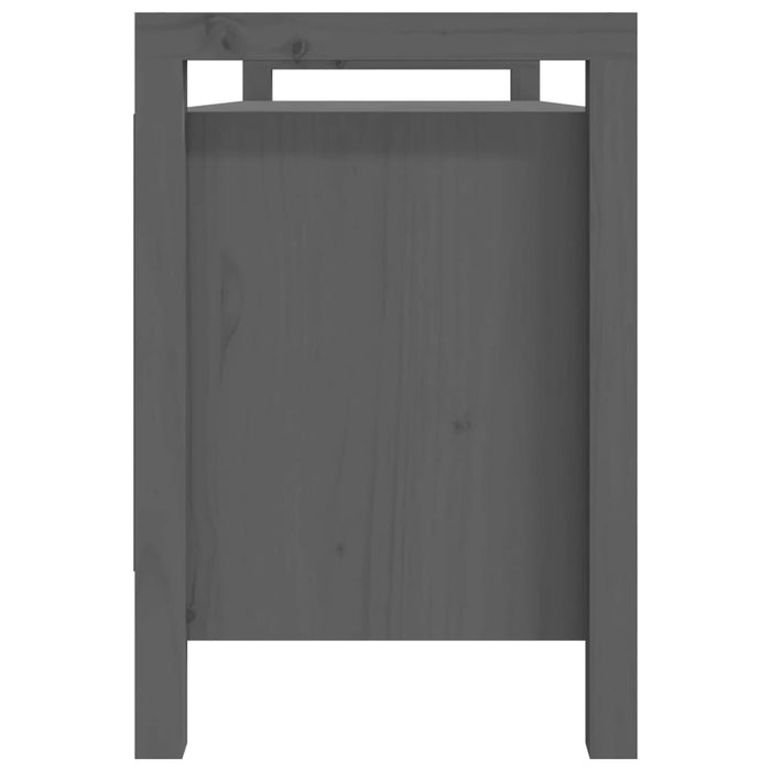 Hall bench gray 110x40x60 cm solid pine wood