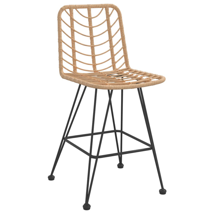 Barhocker 2 Stk. 45x56x103,5 cm PE-Rattan und Stahl