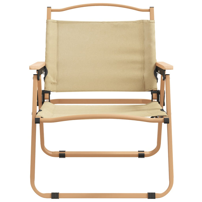 Campingstühle 2 Stk. Beige 54x43x59 cm Oxford-Gewebe